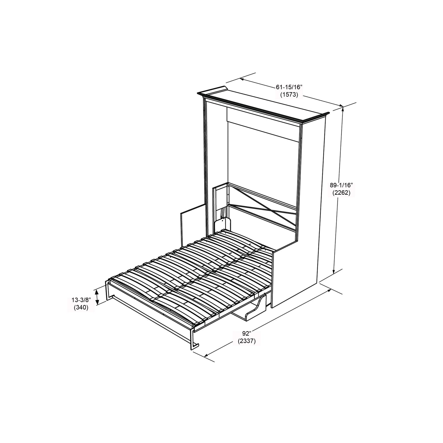 Alegra Full Murphy Bed with Desk
