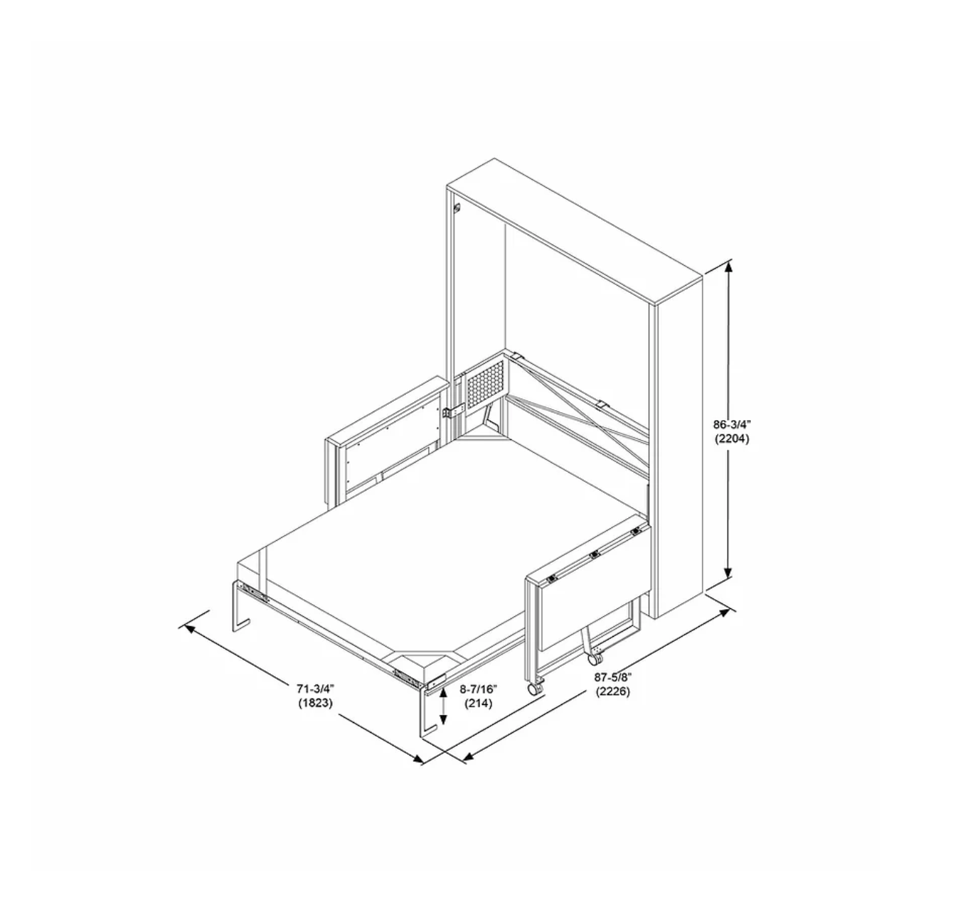 Alexa Queen Murphy Bed with Desk