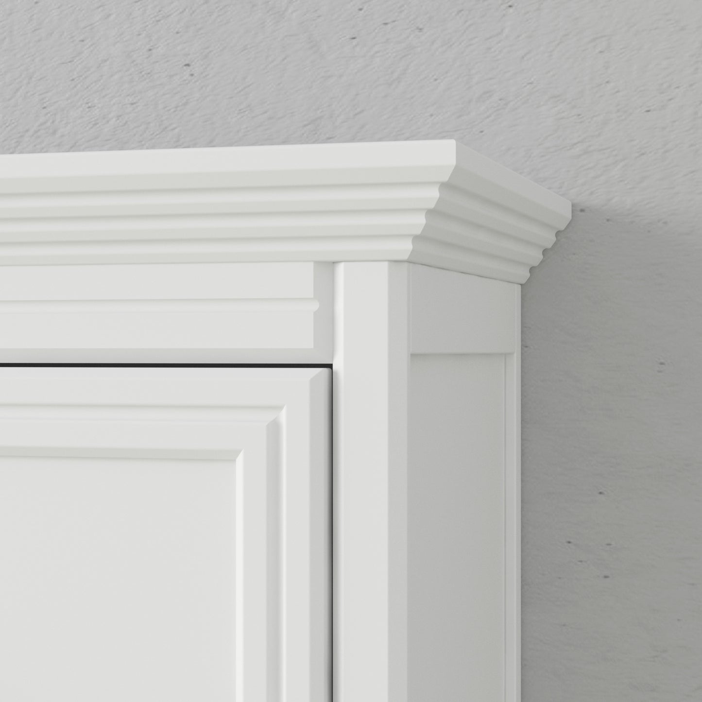Adonis Queen Murphy Bed White with Double Side Towers