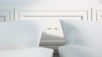 Aegis Queen Murphy Bed with Desk and Integrated Storage - USB Powered