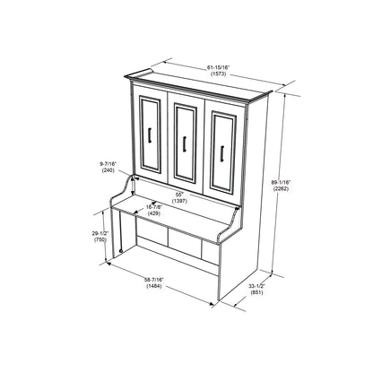 Alegra Full Murphy Bed with Desk