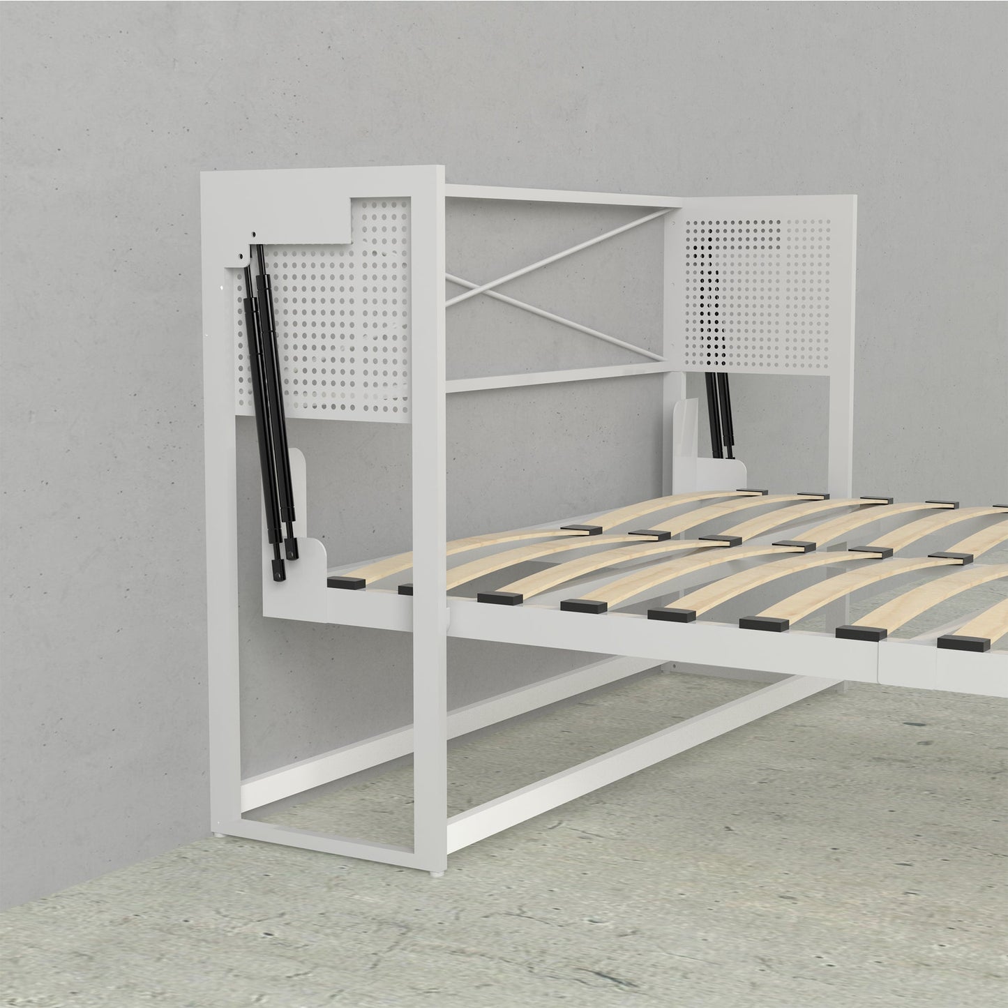 Alegra Full Murphy Bed with Desk and Double Side Towers