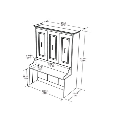 Alegra Queen Murphy Bed with Desk