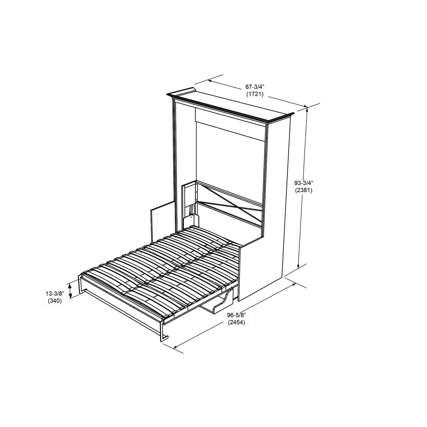 Alegra Queen Murphy Bed with Desk