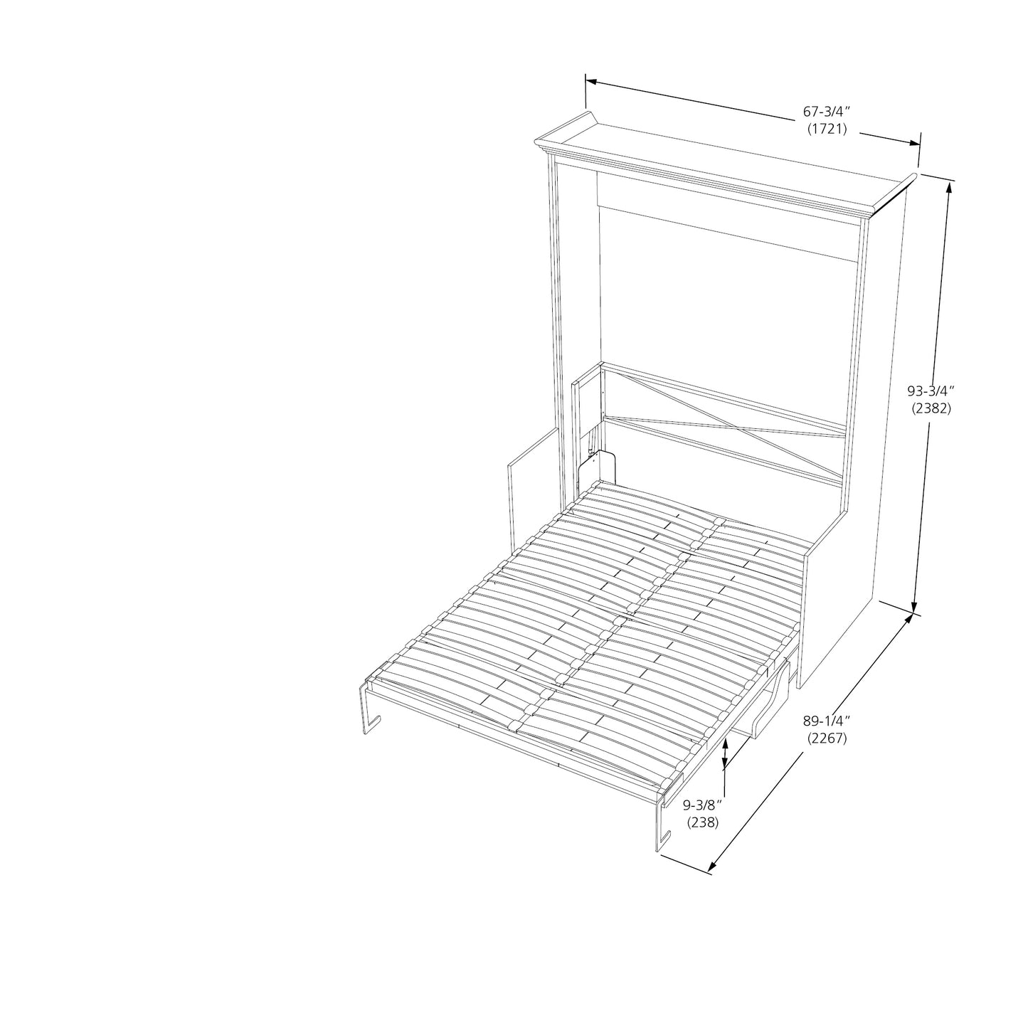 Carsyn Queen Murphy Bed with Desk