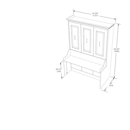 Carsyn Queen Murphy Bed with Desk