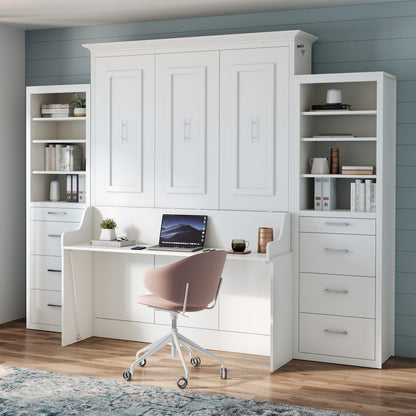 Alegra Full Murphy Bed with Desk and Double Side Towers