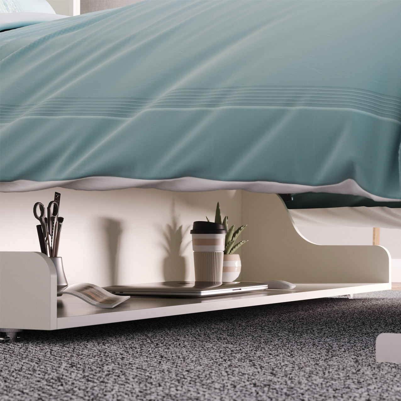 Alegra Full Murphy Bed with Desk and Double Side Towers