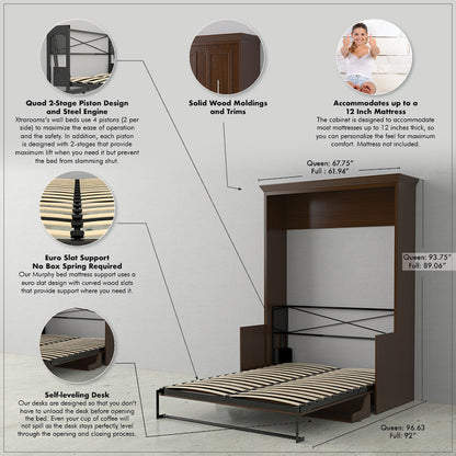 Carsyn Queen Murphy Bed with Desk